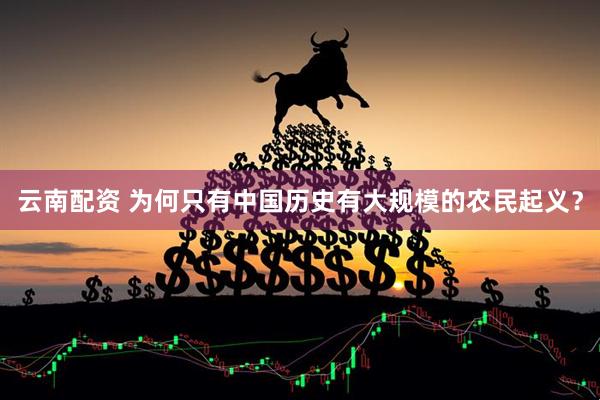 云南配资 为何只有中国历史有大规模的农民起义？