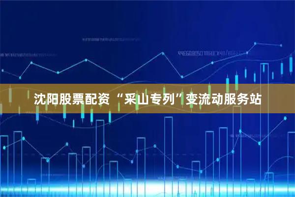 沈阳股票配资 “采山专列”变流动服务站