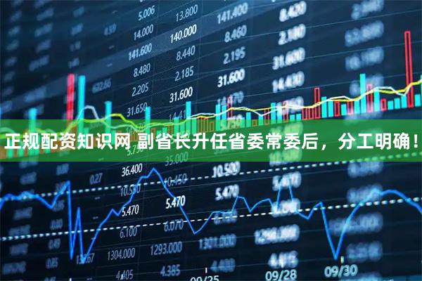 正规配资知识网 副省长升任省委常委后，分工明确！
